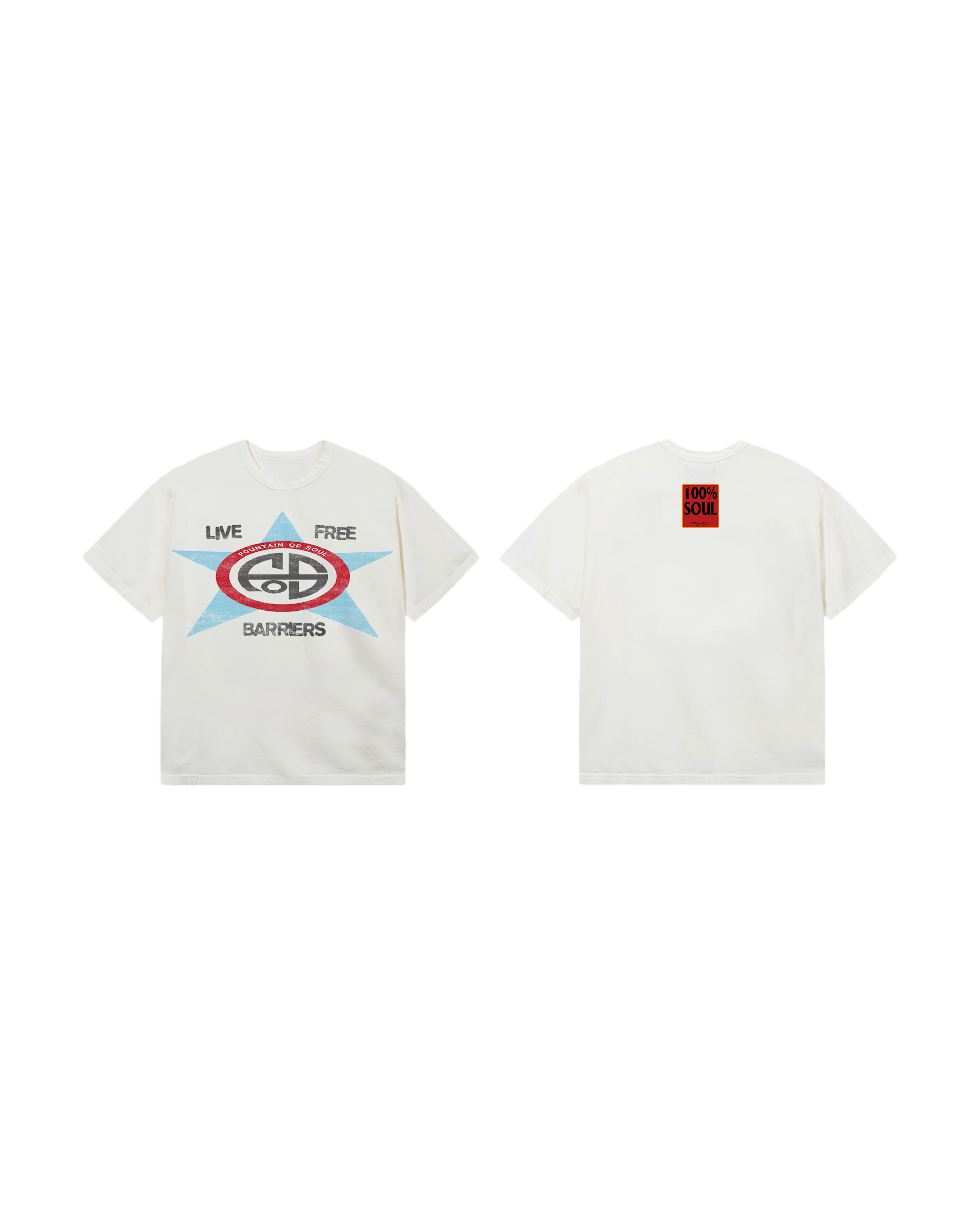BARRIERS LIVE FREE WHITE T-SHIRT