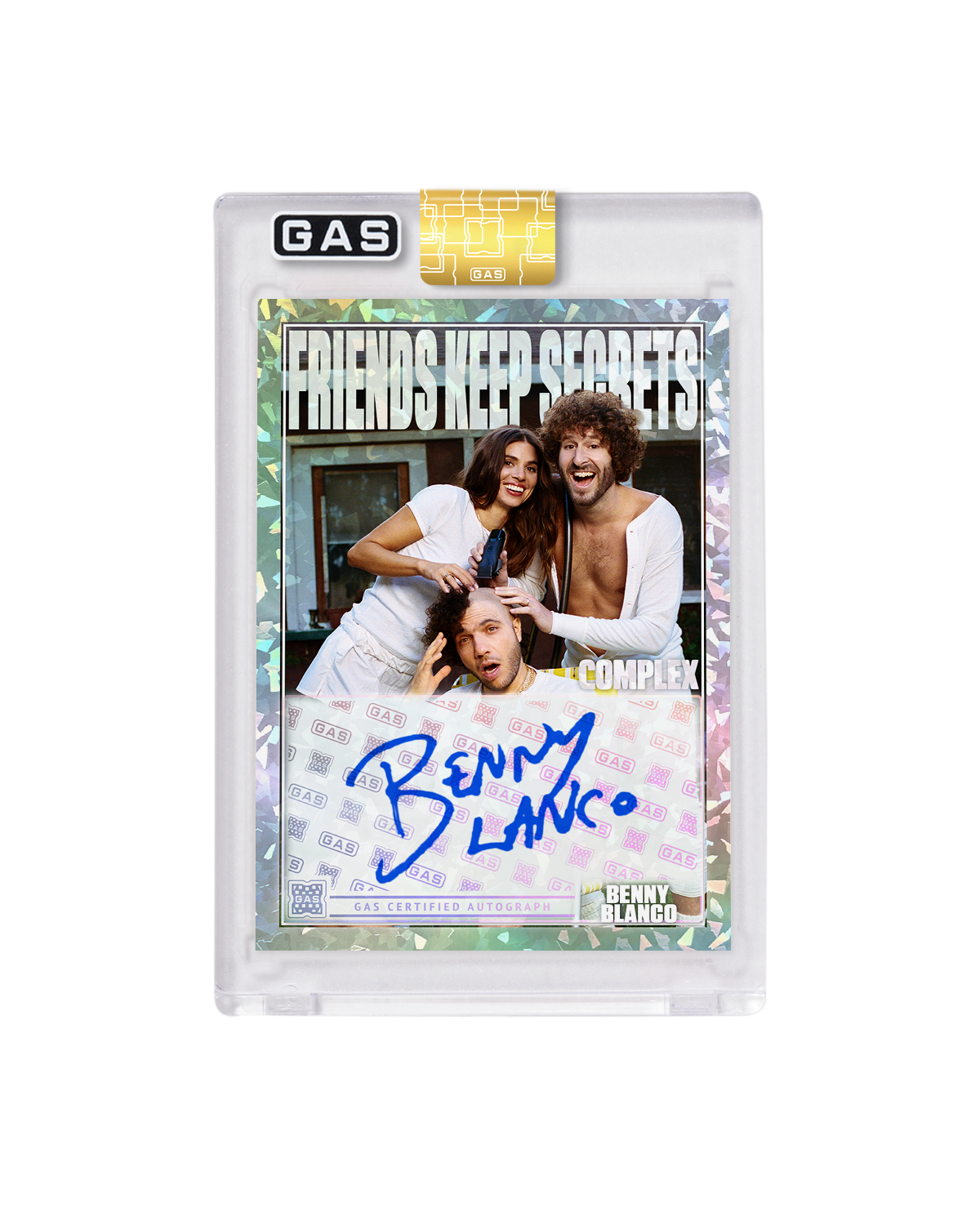 Limited Edition Benny Blanco, Lil Dicky & Kristin Batalucco Complex Cover x GAS Cracked Ice Foil Card