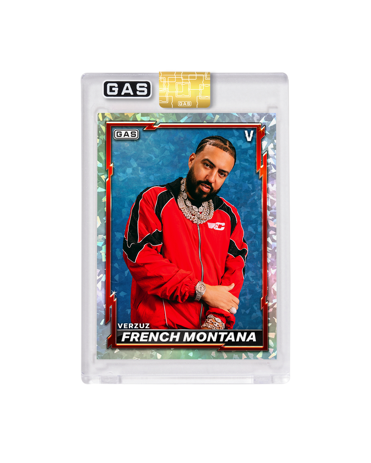 Limited Edition French Montana x Verzuz x GAS Cracked Ice Foil Card